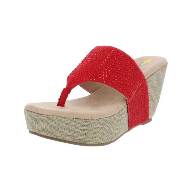 Volatile Womens Jeweled Wedge Sandal Volatile Womens Jeweled Wedge Sandal